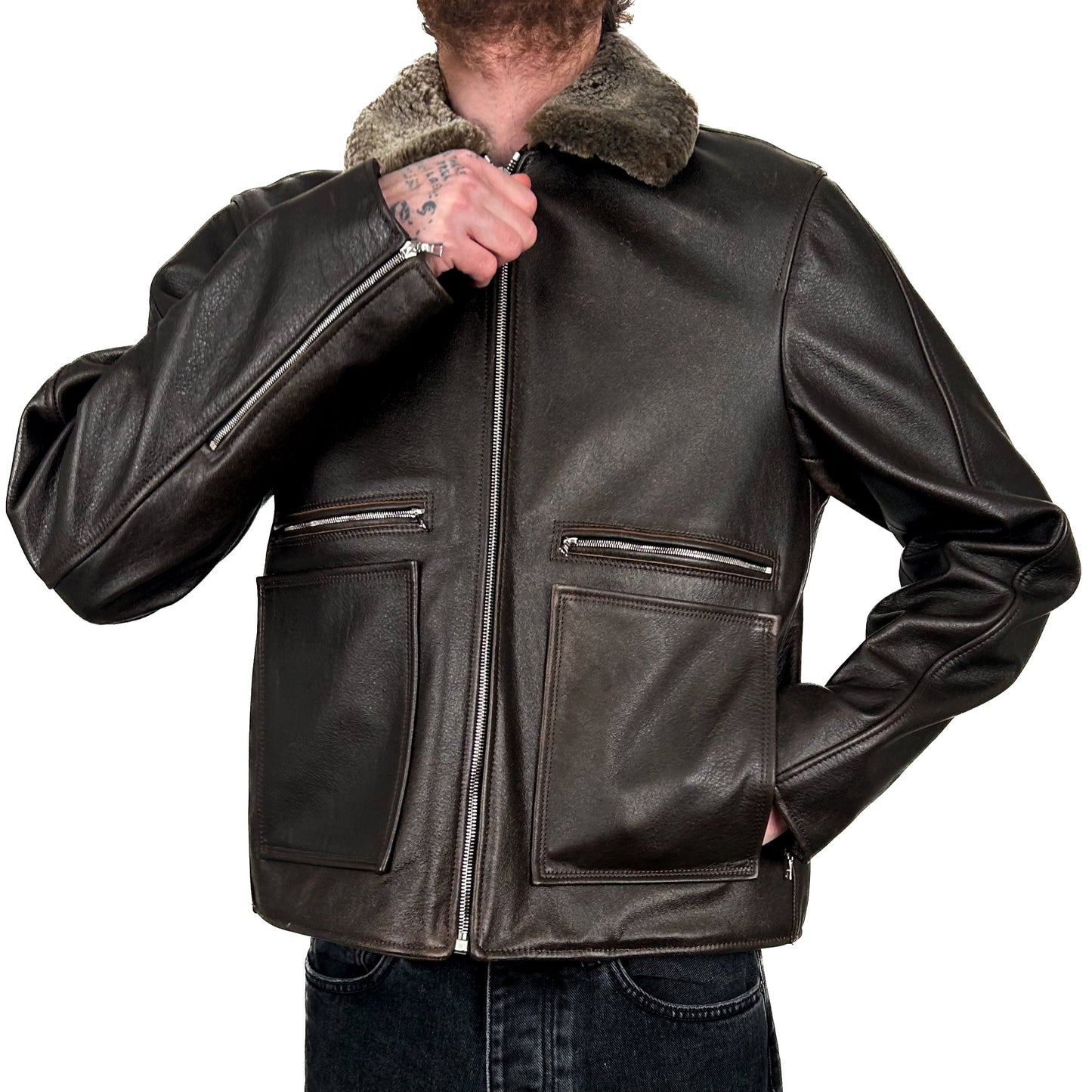 CONTRAST COLLAR JACKET