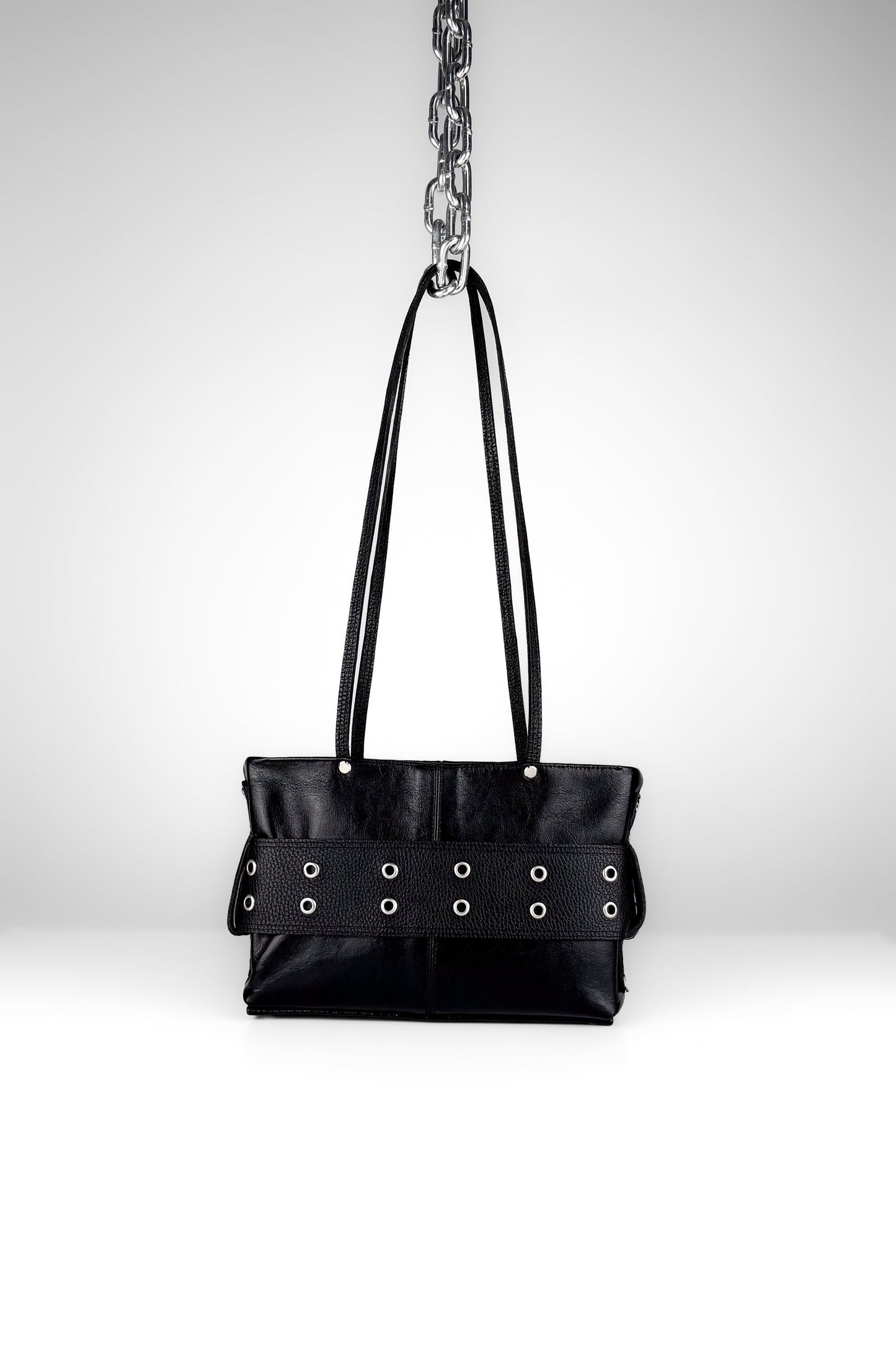 BLACK BELTED BAG