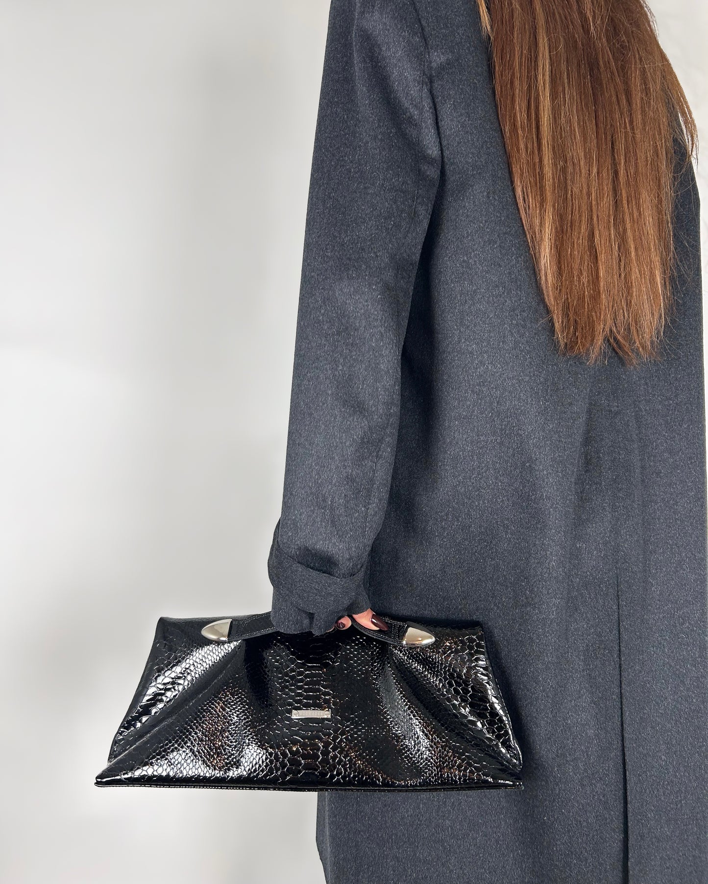 PATENT FOLD OVER CLUTCH