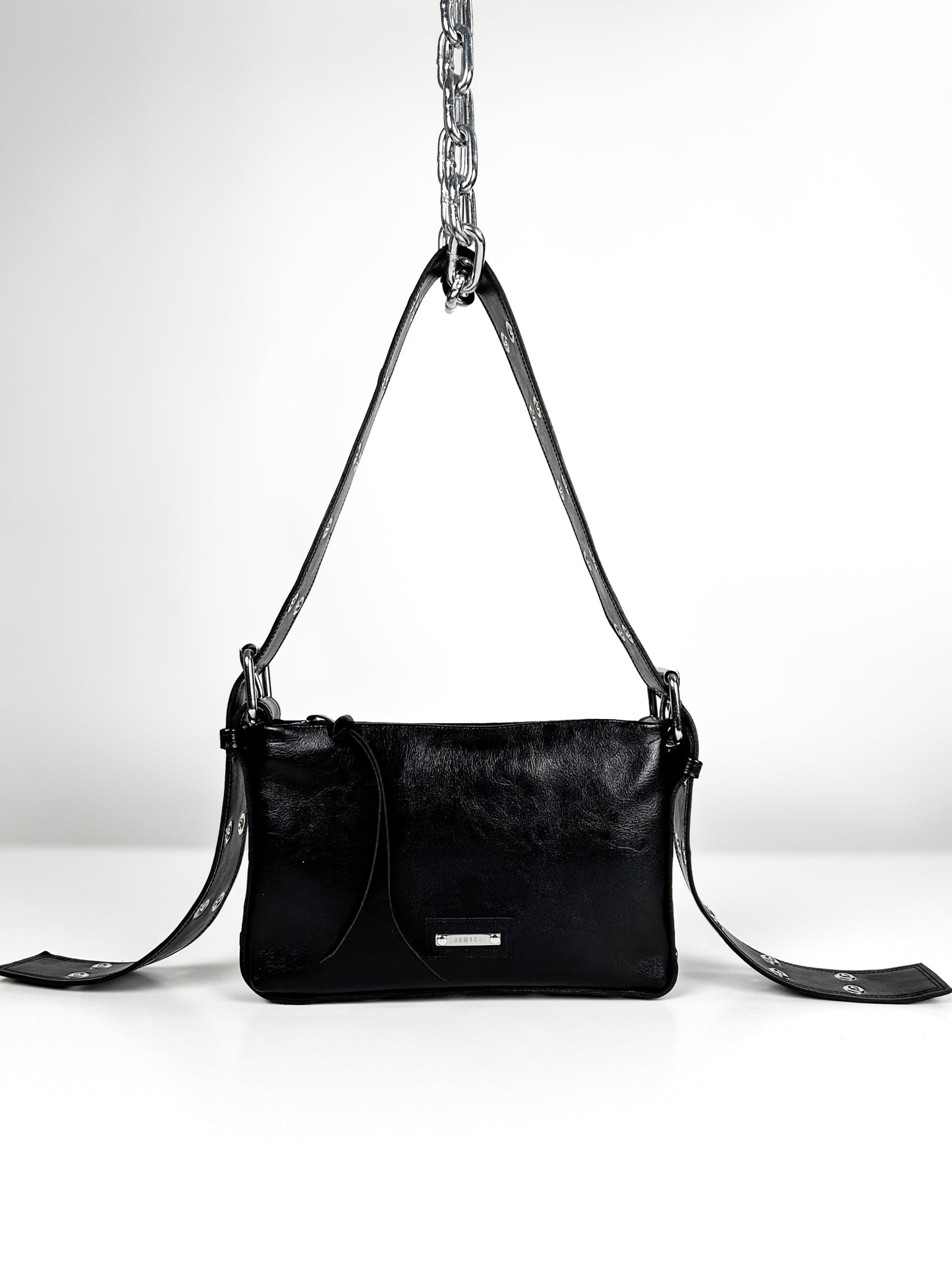 HEAVY BLACK DOUBLE BUCKLE BAGUETTE
