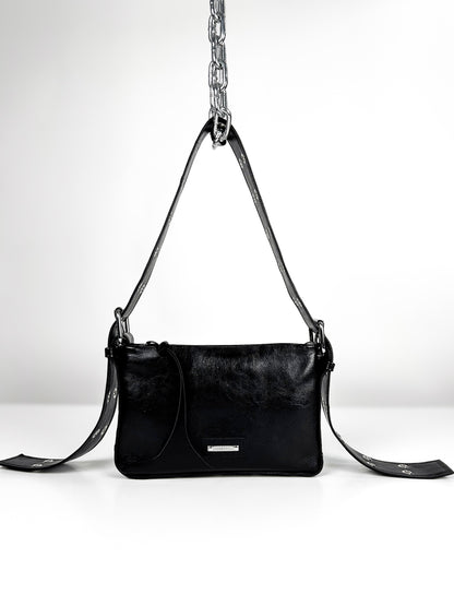 HEAVY BLACK DOUBLE BUCKLE BAGUETTE