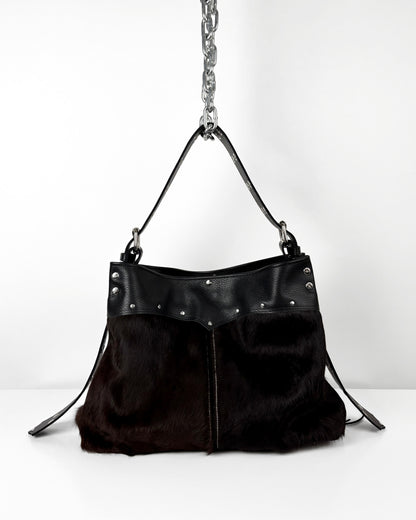 0.75 DARK BROWN COWHIDE TRAVELLER