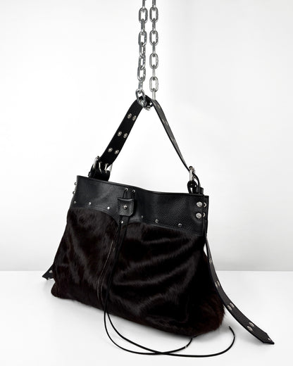 0.75 DARK BROWN COWHIDE TRAVELLER