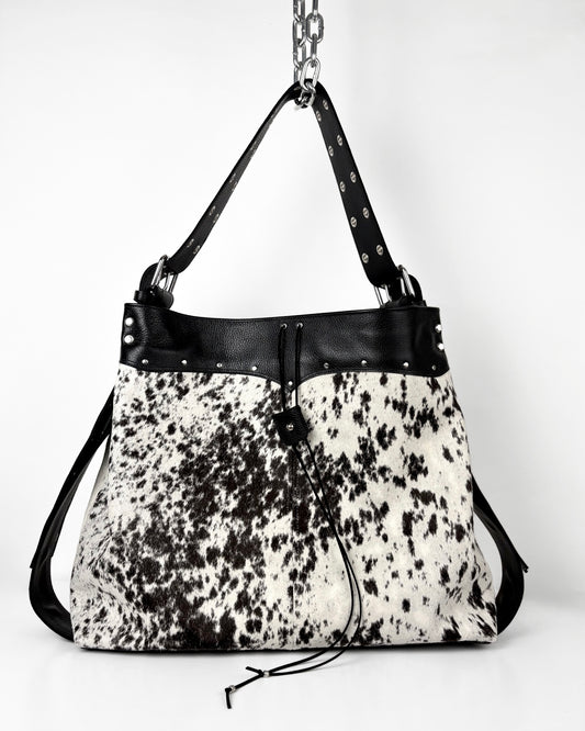 LARGE SPOTTED COWHIDE TRAVELLER