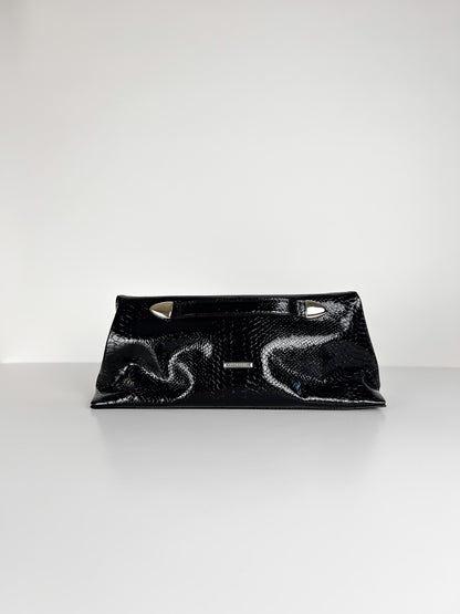 PATENT FOLD OVER CLUTCH