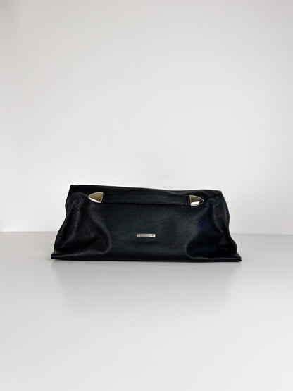 BLACK FOLD OVER CLUTCH