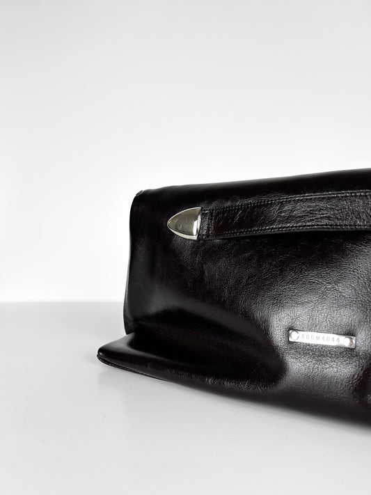 HEAVY BROWN FOLD OVER CLUTCH