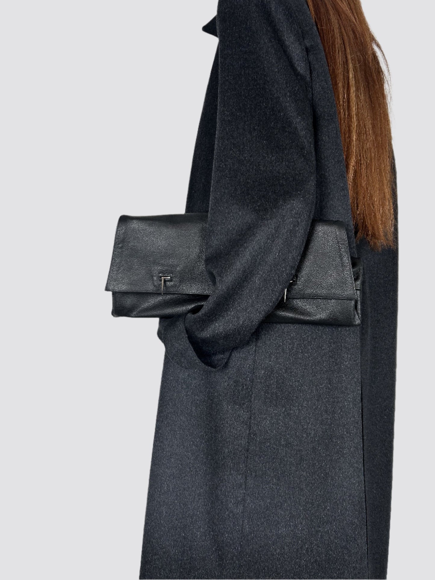 BLACK FOLD OVER CLUTCH