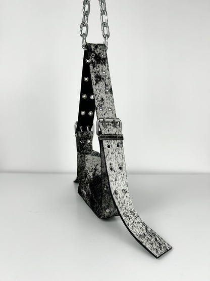 SALT & PEPPER DOUBLE BUCKLE BAGUETTE