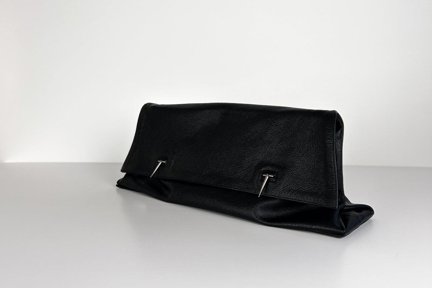 BLACK FOLD OVER CLUTCH