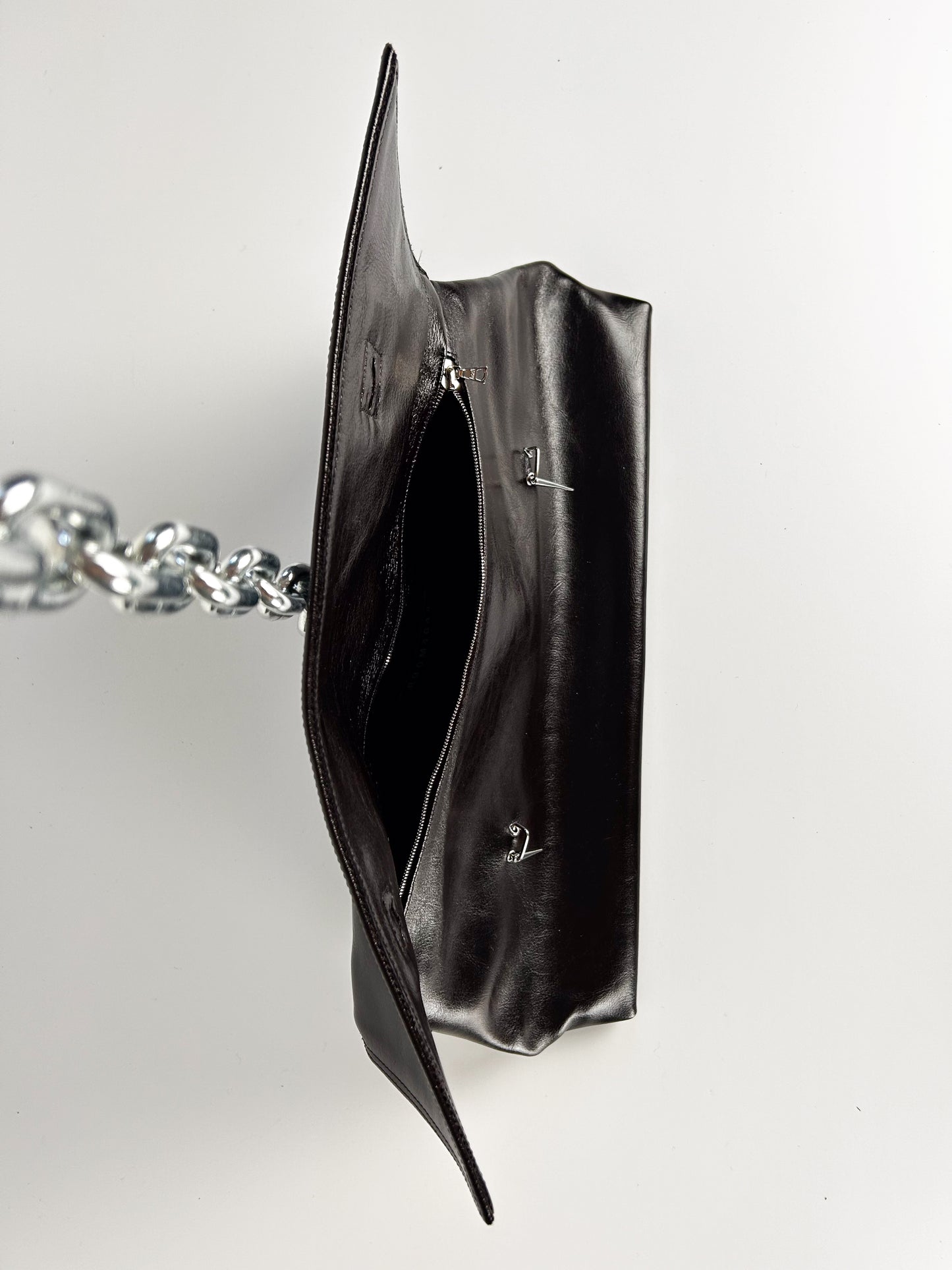 HEAVY BROWN FOLD OVER CLUTCH